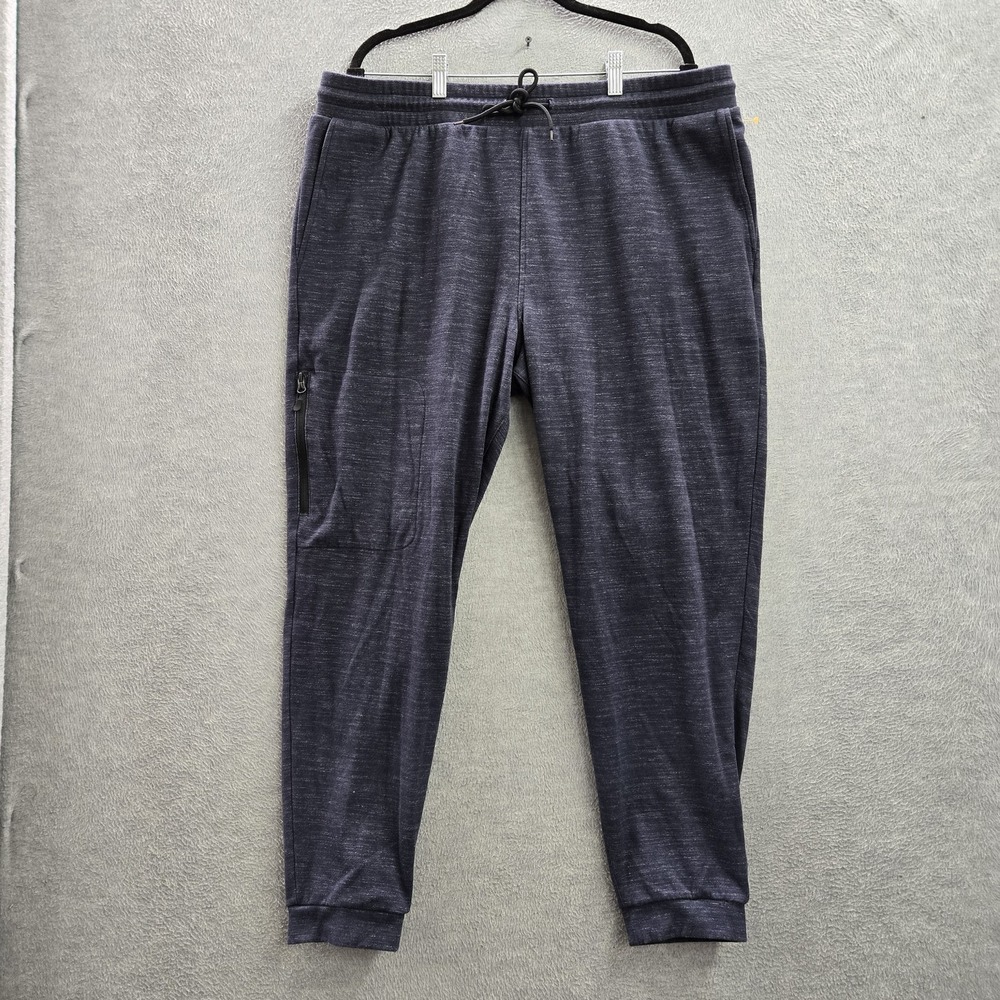 Express Men Activewear Pants XL Blue‎ Sweatpants Zipper 28" Inseam